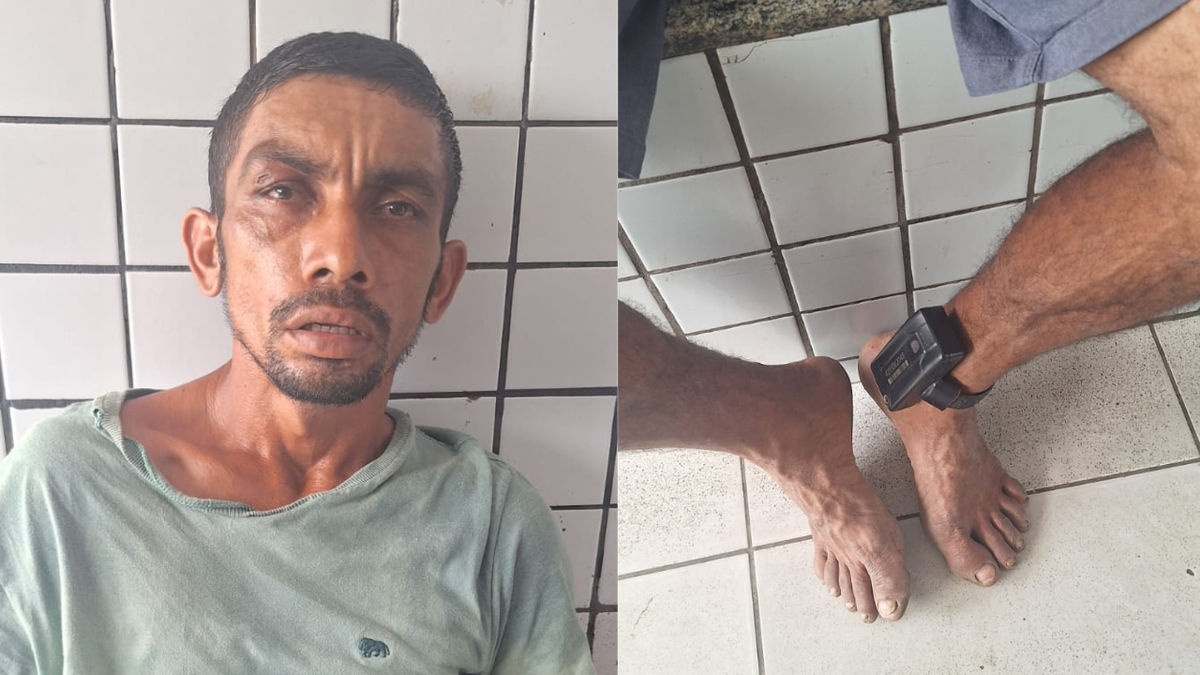 O homem estava utilizando tornozeleira eletrônica violou medida protetiva.