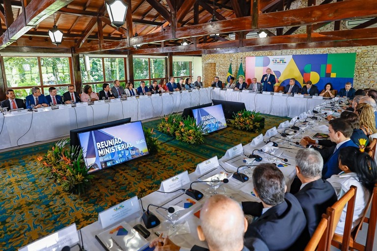 Reunião do presidente Lula com Ministros na Granja do Torto em 20/01/2025