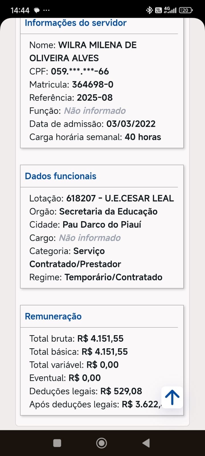 Dados de Wirla no Portal da Transparência