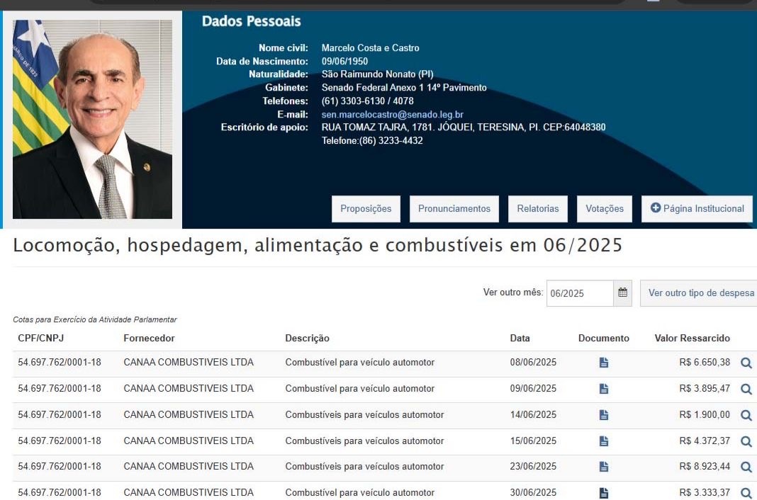 Descrição de despesas