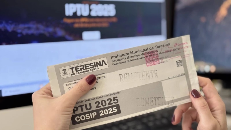 Quinta cota do IPTU em Teresina vence nesta semana
