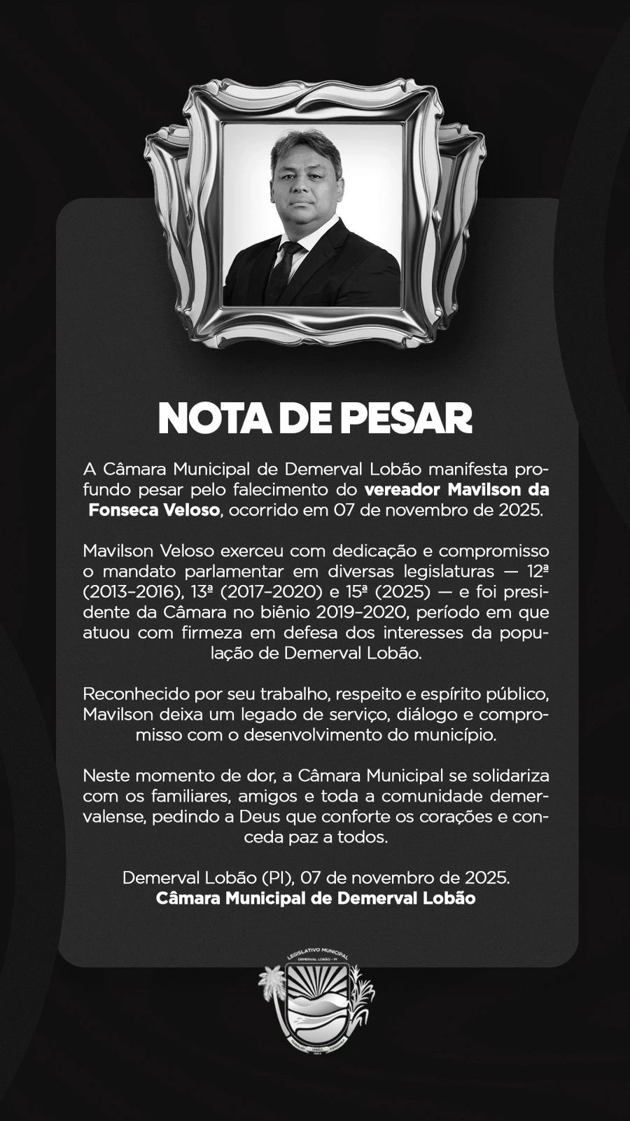 Nota de pesar