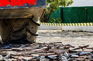 Armas apreendidas. (Foto: Ascom SSP)