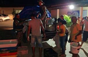 Carga ilegal de peixe apreendida (Foto: Polícia Militar do Piauí)