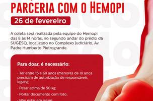 Em campanha (Foto: TJ e Hemopi)