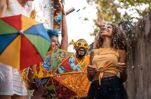 Foliões curtindo o carnaval (Foto: Reprodução)