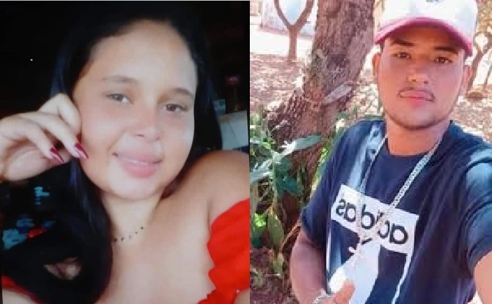 Géssica Moreira de Sousa e o suspeito Vandiel Próspero da Silva