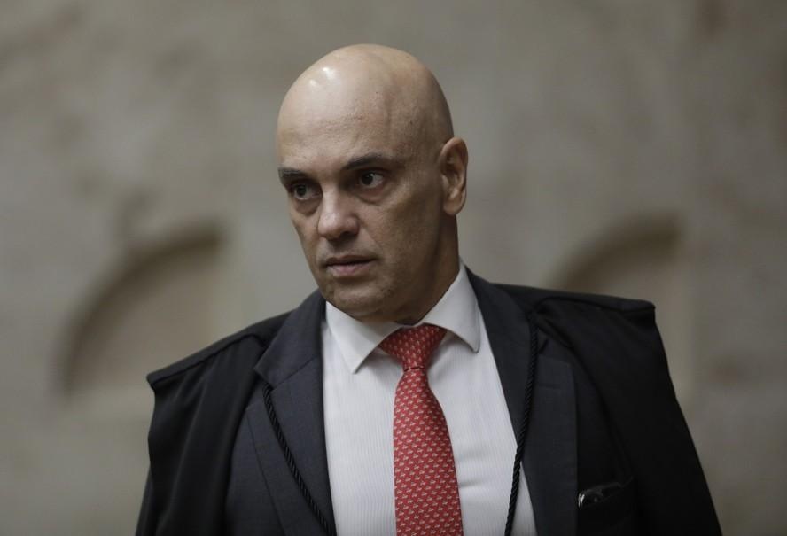 O ministro Alexandre de Moraes, durante sessão do STF