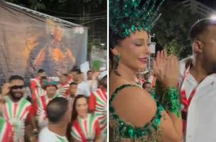 Paolla Oliveira se emociona com homenagem em ensaio técnico da Grande Rio• Instagram/Paolla Oliveira (Foto: • Instagram/Paolla Oliveira)