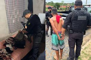 Suspeitos de homicídio são presos durante a operação da polícia civil (Foto: Divulgação/Polícia Civil)