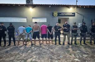 Traficantes presos durante a operação em São Raimundo Nonato (Foto: Divulgação/PC-PI)