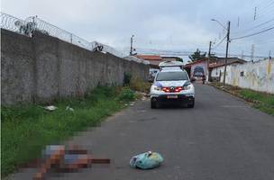 A vítima apresentava marcas de sangue na cabeça e no braço (Foto: Reprodução)