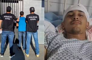 Antônio Gledson foi preso nesta quinta-feira (27). A vítima se recupera no Hospital de Urgência de Teresina (HUT) (Foto: Divulgação)