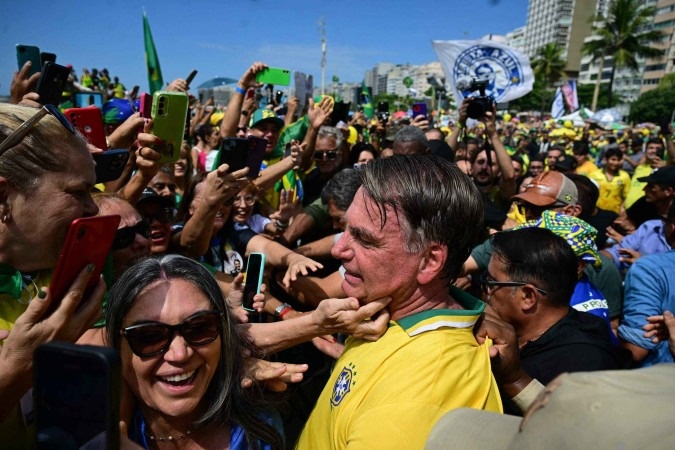 Bolsonaro em ato no Rio de Janeiro