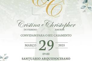 Convite do casamento, com restrições somente a alguns familiares. (Foto: Reprodução)