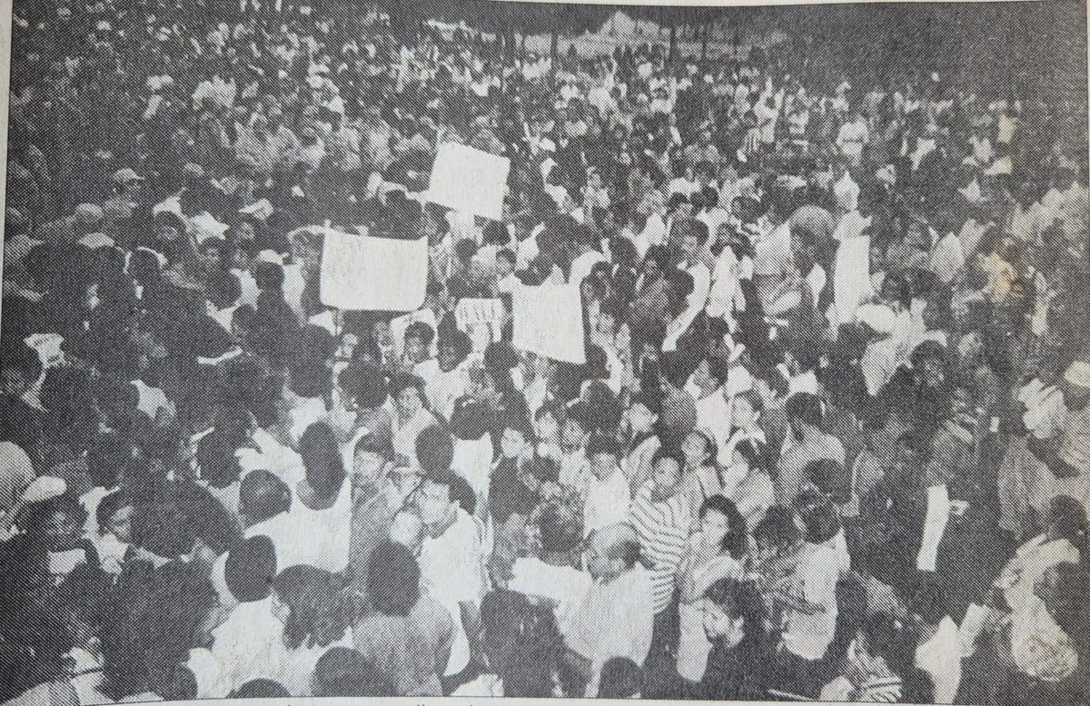 Despedida do prefeito Wall Ferraz, há 30 anos.
