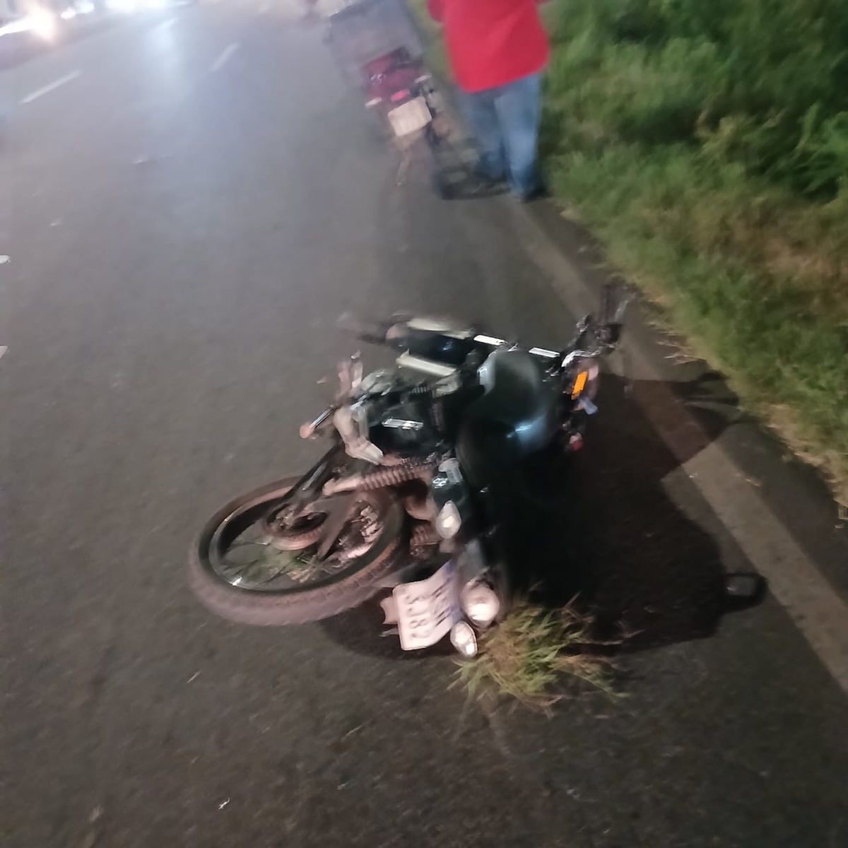 Motocicleta envolvida no acidente