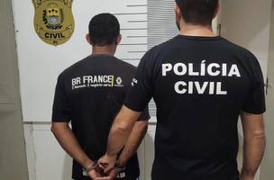 O mandado de prisão foi cumprido na tarde desta quinta-feira (13) em Corrente, no Piauí (Foto: Divulgação/Polícia Civil)