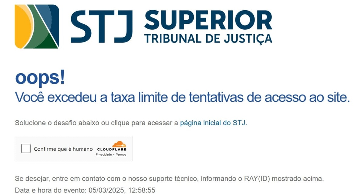 Portal do STJ é alvo de invasão