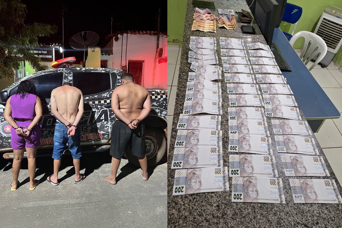 Trio é preso com R$ 200 em cédulas falsas