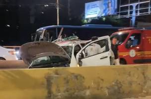 Acidente na avenida Frei Serafim (Foto: Reprodução)