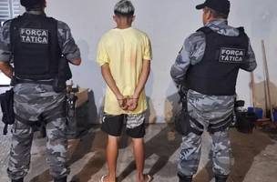 Apreensão do adolescente (Foto: Divulgação/PM)