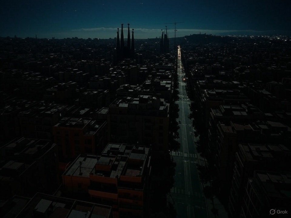 Barcelona durante o apagão