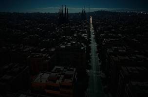 Barcelona durante o apagão (Foto: Reprodução/X)