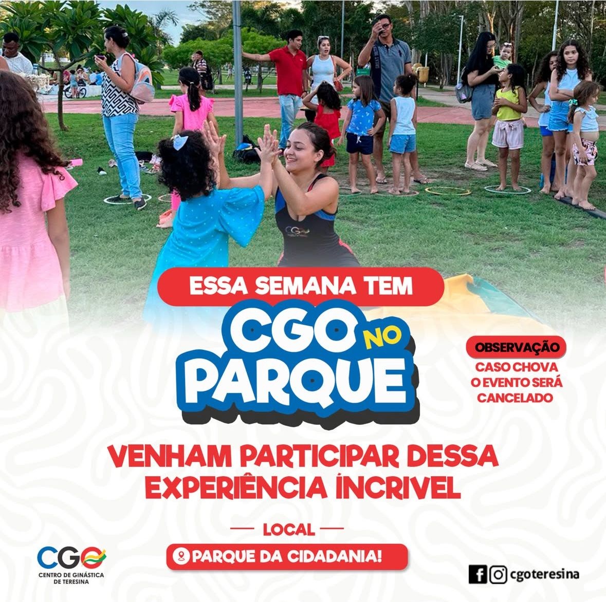 Centro faz eventos todos os fins de semana no Parque da Cidadania