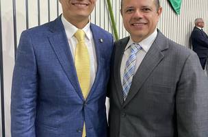 Denis Bezerra (Presidente do Sinoredi-CE) e Cláudio Pinho (Presidente da Anoreg-CE) (Foto: Reprodução)