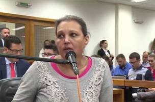 Edelvania Wirganovicz, em julgamento em 2019. (Foto: Reprodução)