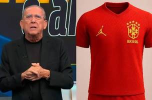 Galvão Bueno diz ser “crime” camisa vermelha da Seleção Brasileira (Foto: Reprodução)