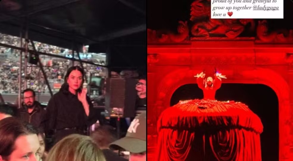 Katy Perry prestigiou o show de Lady Gaga e celebrou amizade entre as duas
