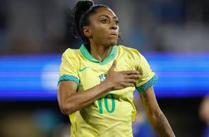 Kerolin comemora gol contra os Estados Unidos (Foto: Rafael Ribeiro/CBF)