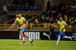 Luis Eduardo fez o gol da vitória brasileira. (Foto: Reprodução | Nelson Terme | CBF)