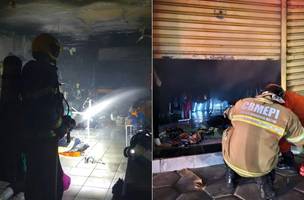 Os moradores acionaram o Corpo de Bombeiros ao perceberem a fumaça. (Foto: Reprodução | Corpo de Bombeiros do Piauí)
