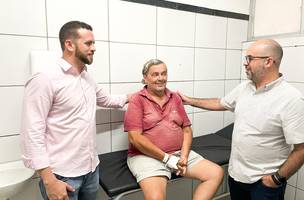 Paciente João Diógenes, de 55 anos, após o atendimento (Foto: Reprodução)