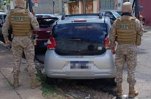 Polícia conseguiu localizar o veículo poucas horas após o crime (Foto: Divulgação/PM-PI)