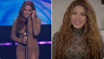 Shakira participou da cerimônia virtualmente e anunciou Anitta