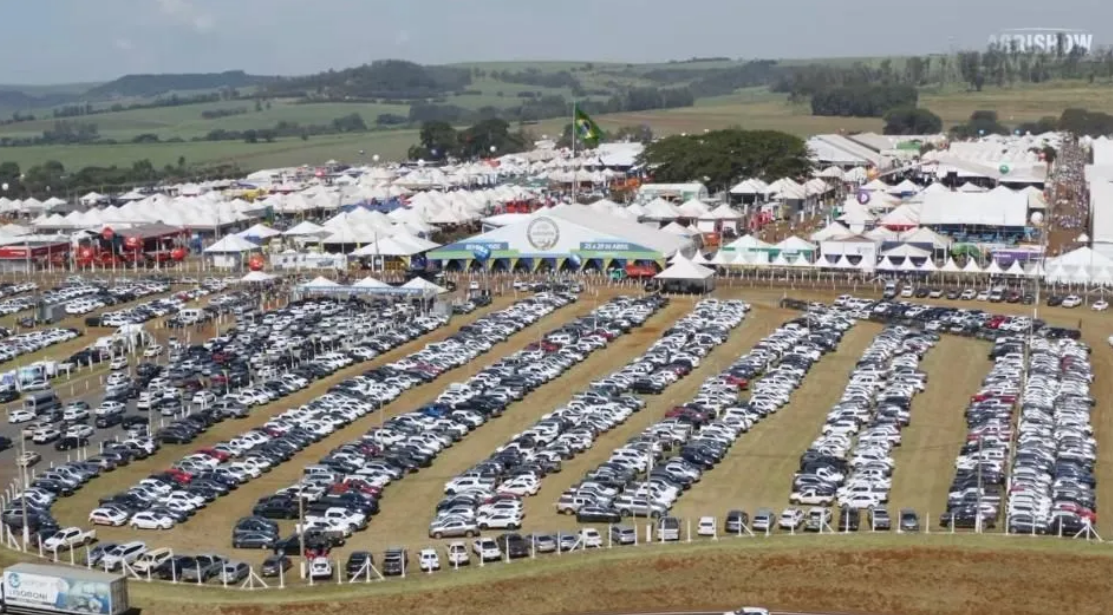 Vista aérea da Agrishow.