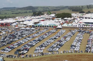 Vista aérea da Agrishow. (Foto: Reprodução | Instagram)