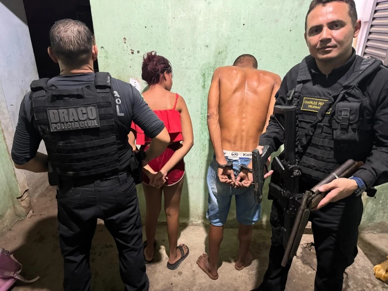 Draco prende casal suspeito de realizar ameaças ao delgado Charles Pessoa