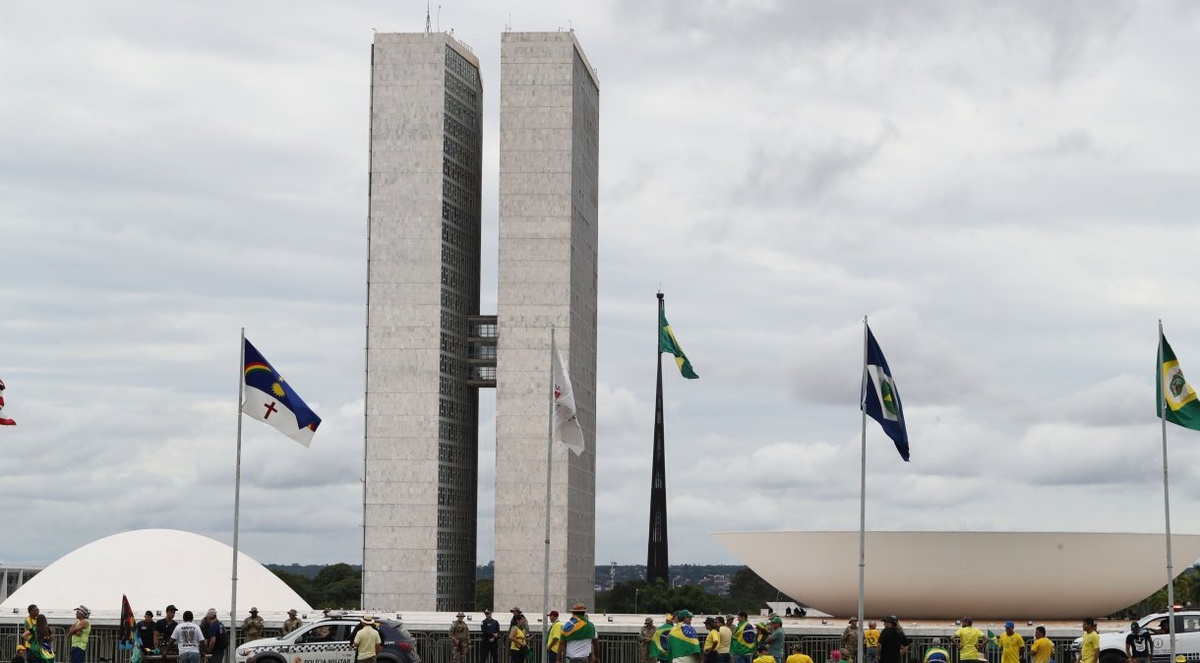 Esplanada dos Ministérios, em Brasília.