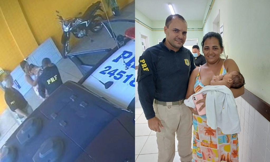 Mãe corre para posto policial com bebê nos braços após engasgo durante amamentação.