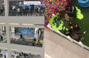 Mulher cai do piso L4 do Shopping Rio Poty (Foto: Reprodução)