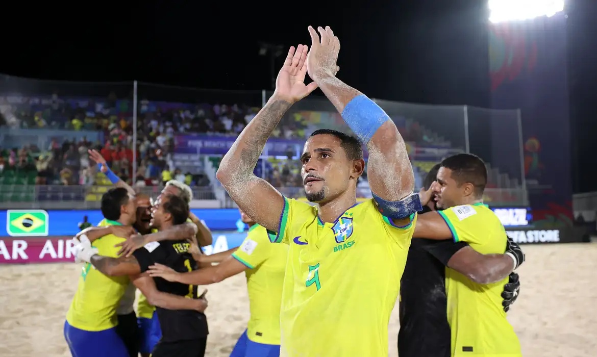 na final da decisão da Copa do Mundo de beach soccer