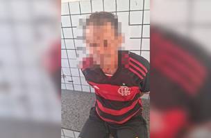 O suspeito foi conduzido à Central de Flagrantes de Teresina (Foto: Divulgação/PM)