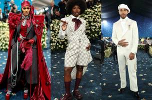 Teyana Taylor, Doechii e Lewis Hamilton foram algumas das celebridades que seguiram a risca o tema da noite (Foto: Reprodução/Getty Images)