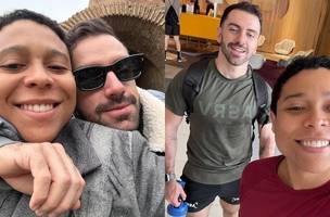 Bruno Matos, intérprete de Blogueirinha, e o namoro Edson Formaggio (Foto: Reprodução/Redes Sociais)