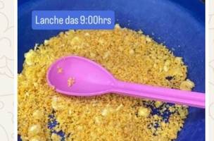 Farinha e ovo foram merenda escolar em Beneditinos em (Foto: Reprodução)